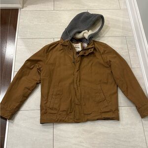 American Eagle Outfitters Tan Hooded Jacket